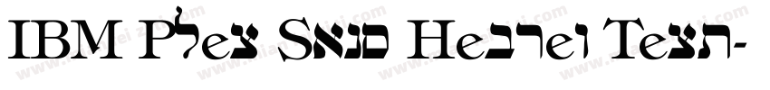 IBM Plex Sans Hebrew Text字体转换